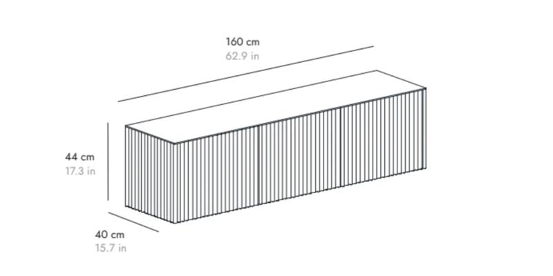 L 160 cm 3 porte