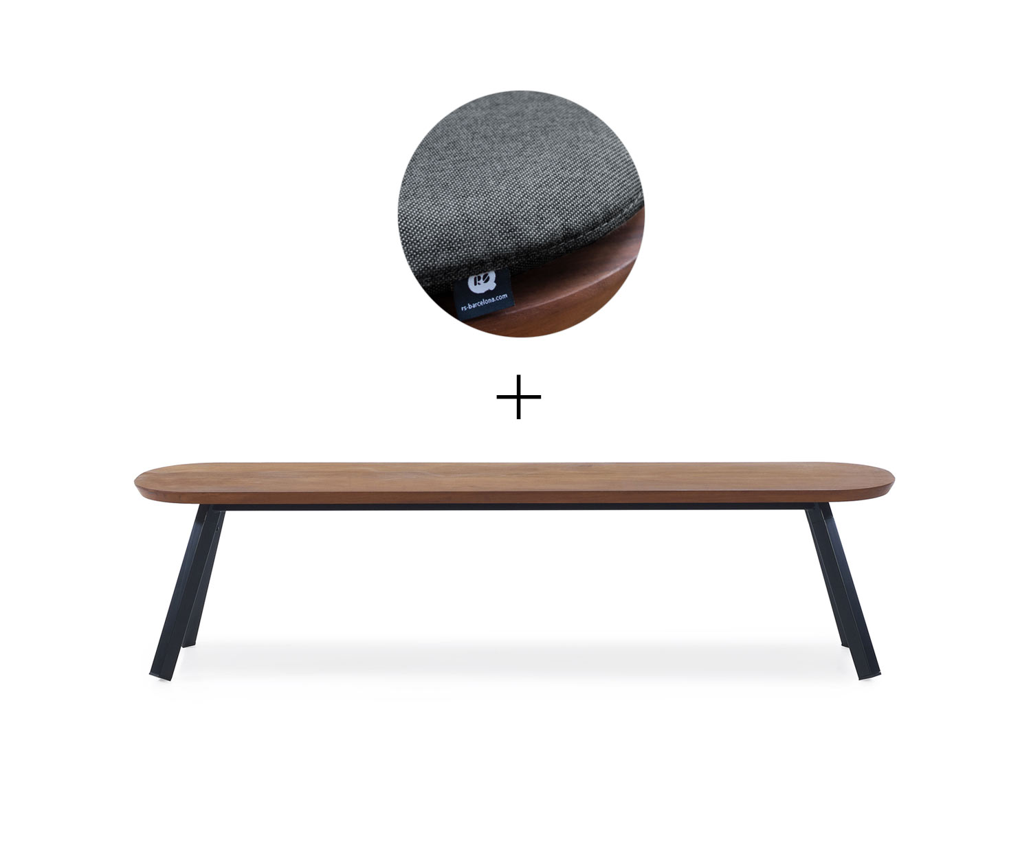 RS Barcelona Ping Pong Bench Nero 2x B180 cm Nero Outdoor