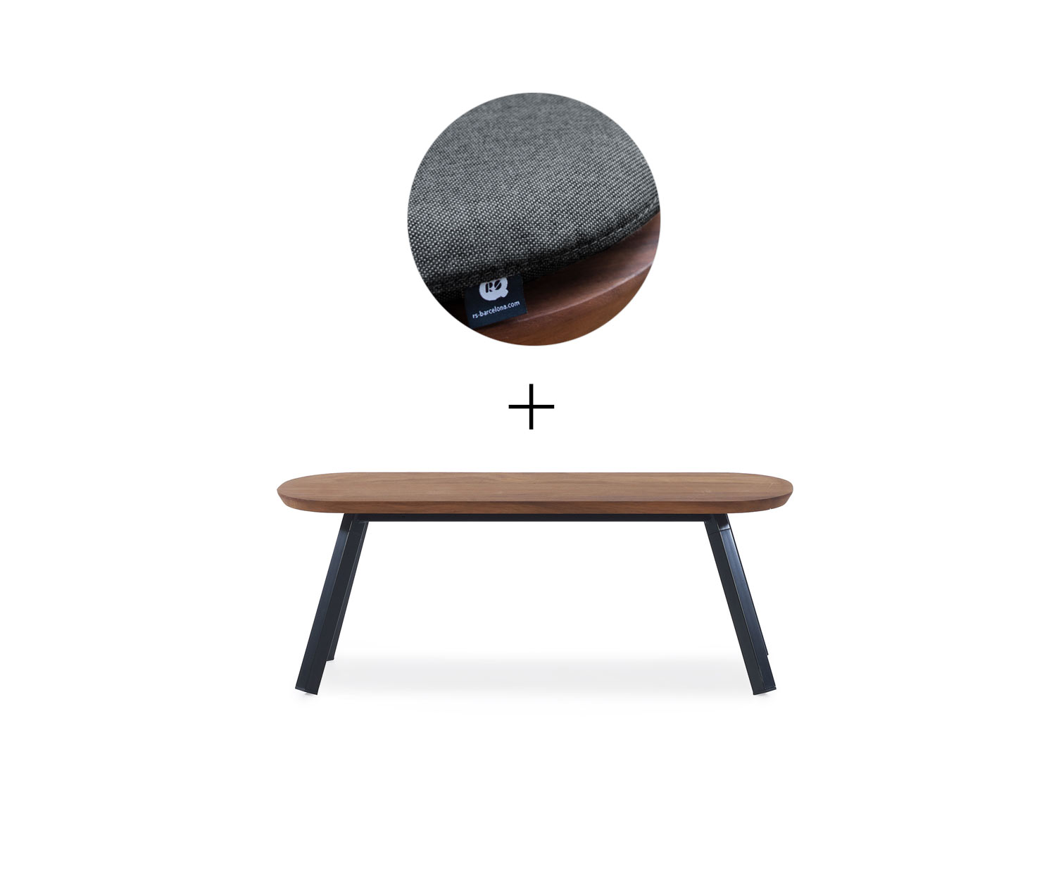 RS Barcelona Ping Pong Bench Nero L120 cm Nero Outdoor