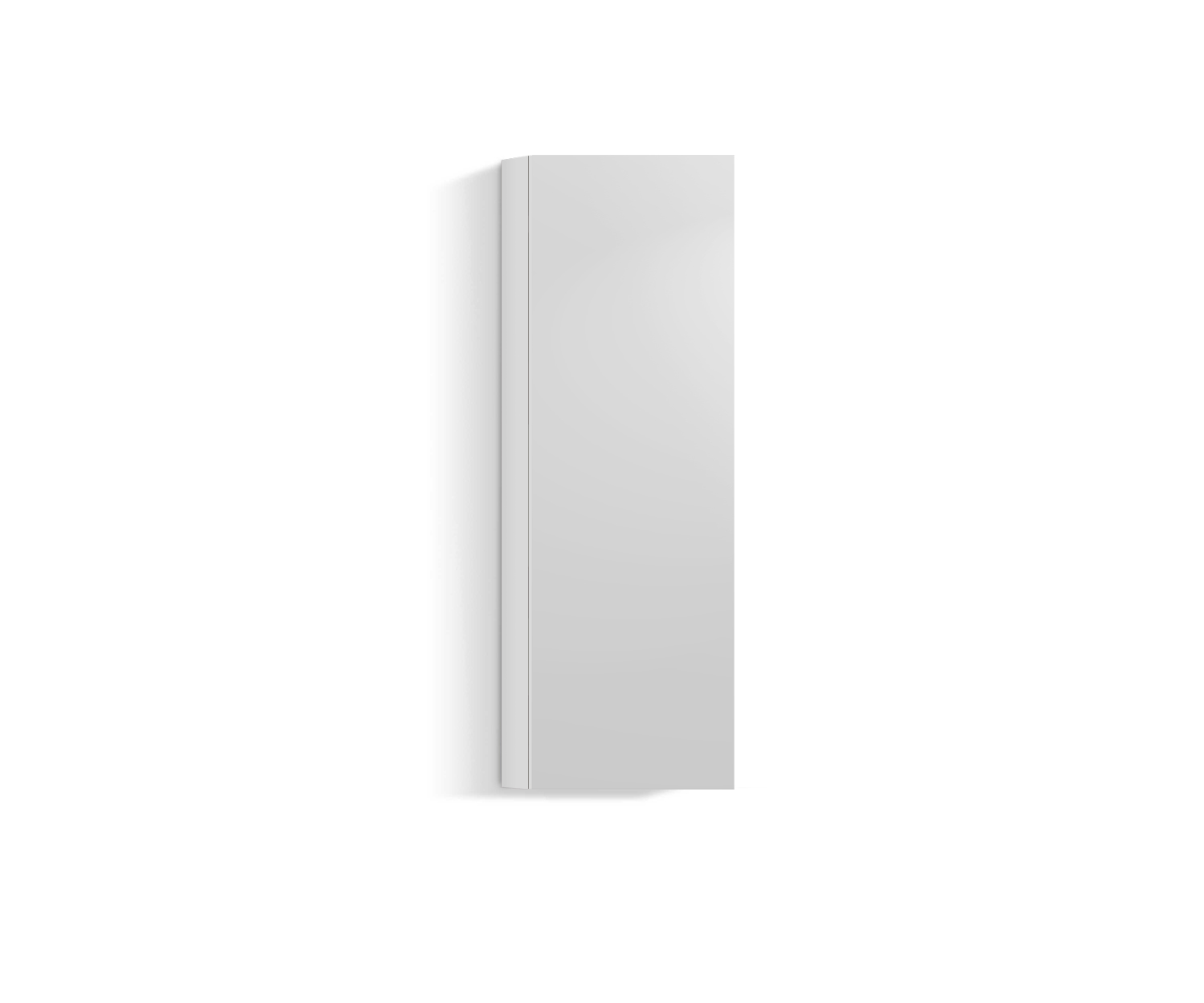 Parete attrezzata soggiorno design verticale H128 L45 bianco300