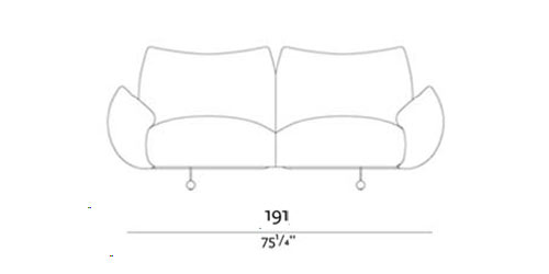 2 Sitzer B 191 cm