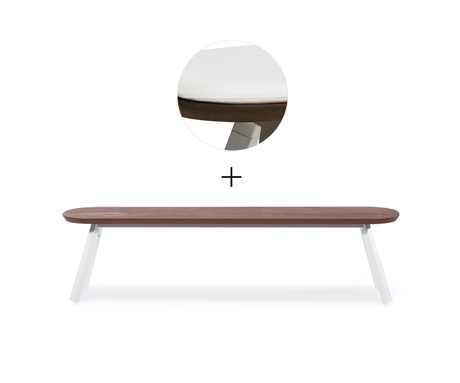 RS Barcelona Ping Pong Bench Bianco 2x B180 cm Bianco Outdoor