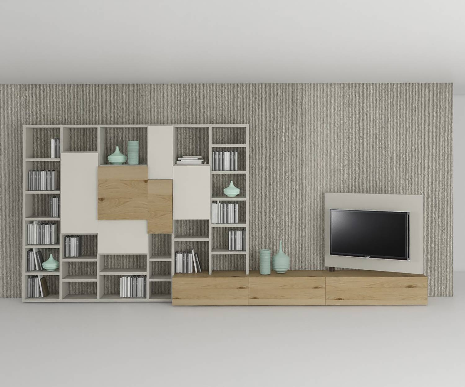 Livitalia Mobili TV di design con supporto TV orientabile