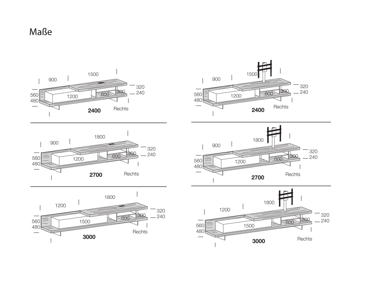 Livitalia Design Design Lowboard Open Dimensioni Schizzo Dimensioni Dimensioni