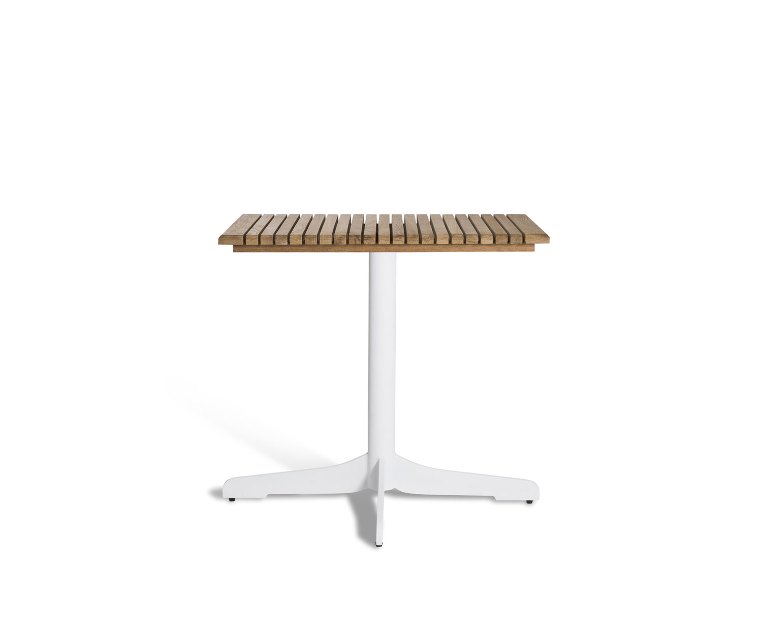 Oasiq Tavolo da pranzo Ceru in alluminio L 70 cm teak bianco