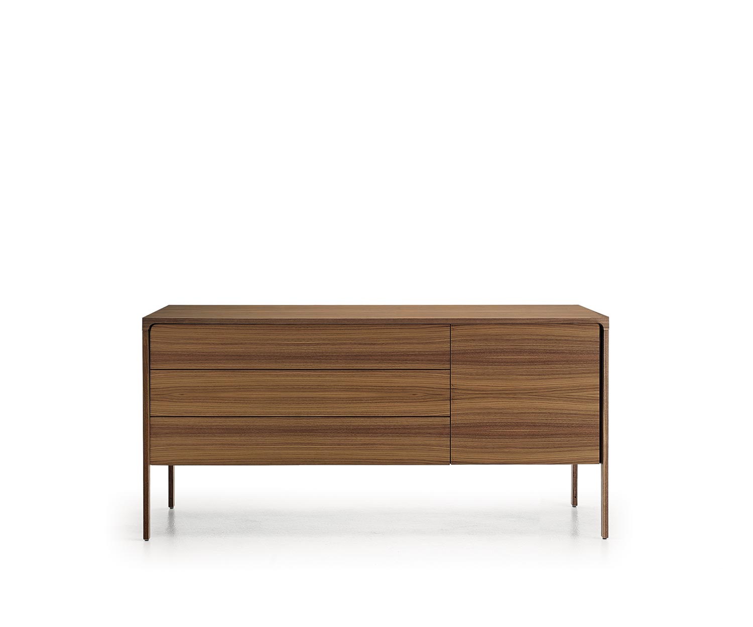 Punt Credenza di design Noce tattile a 3 ante